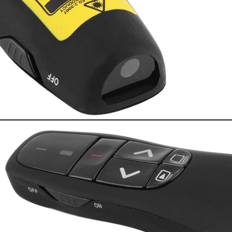 Multimedia Presenter with Laser Pointer & USB Receiver for Projector / PC / Laptop, Control Dista...