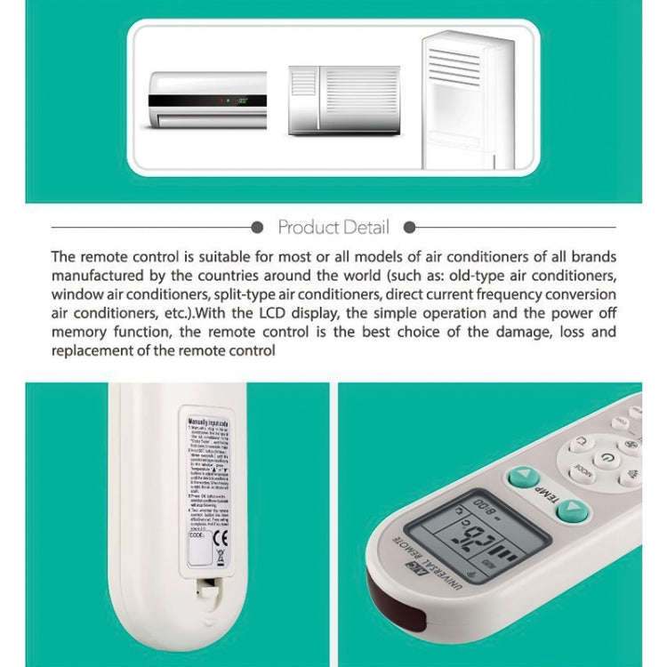 Chunghop Universal A/C Remote Control (Q-988E)(White)