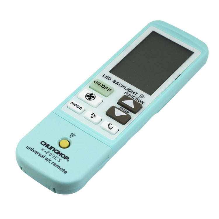 K-209ES Universal Air Conditioner Remote Control, Support Thermometer Function(Blue)