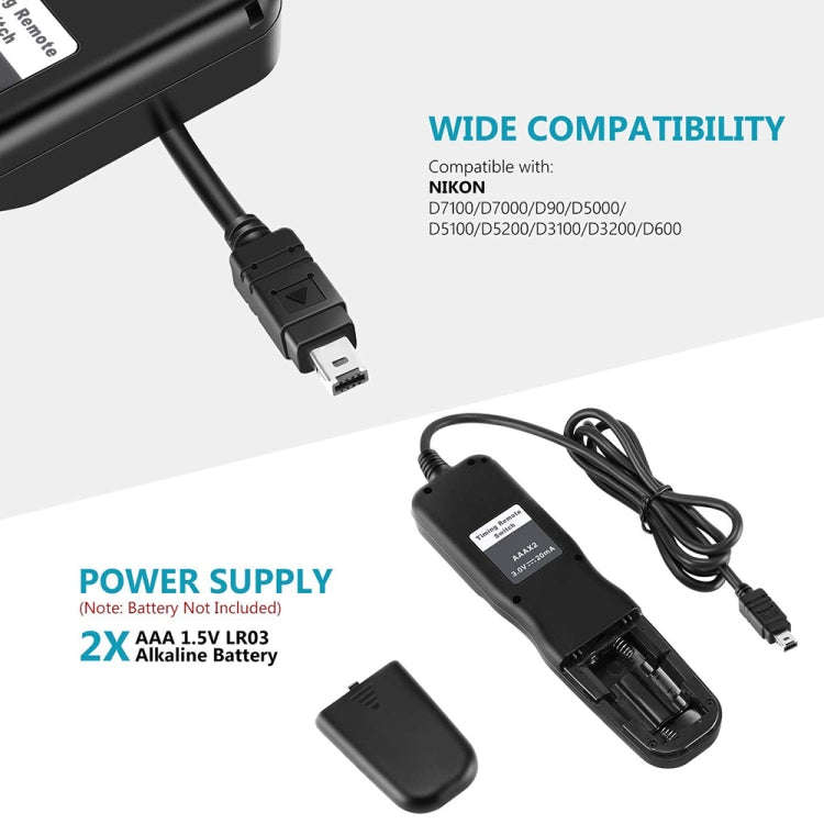 Aputure AP-TR3N LCD Timer Remote Cord for Nikon D5100D3100, D7000, D5000, D90