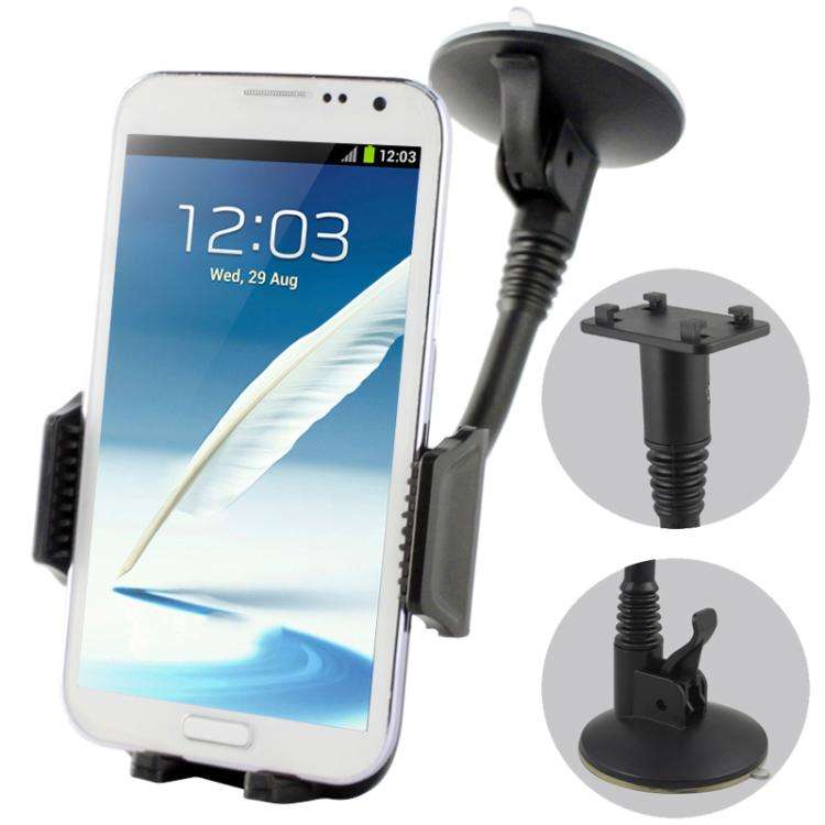 For 4.5-6.3 inch Phone Suction Cup Car Holder(Black)