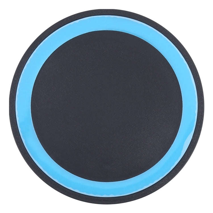 Universal QI Standard Round Wireless Charging Pad (Black + Blue)