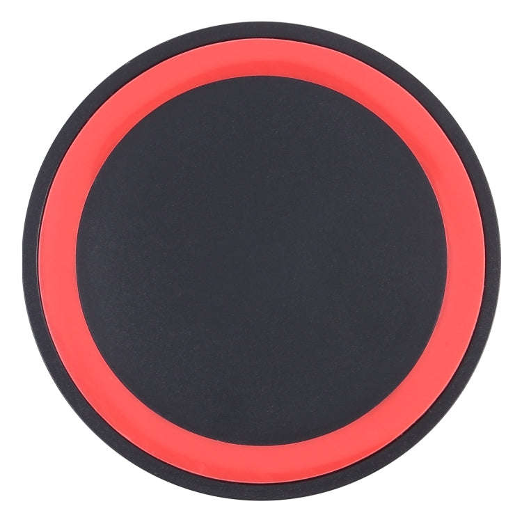 Universal QI Standard Round Wireless Charging Pad (Black + Red)