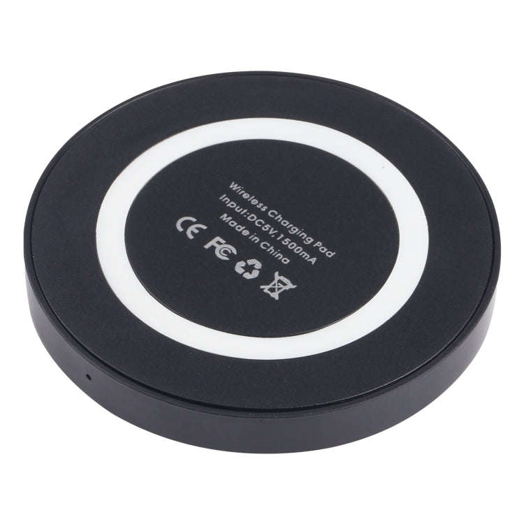 5W Universal QI Standard Round Wireless Charging Pad (Black + White)