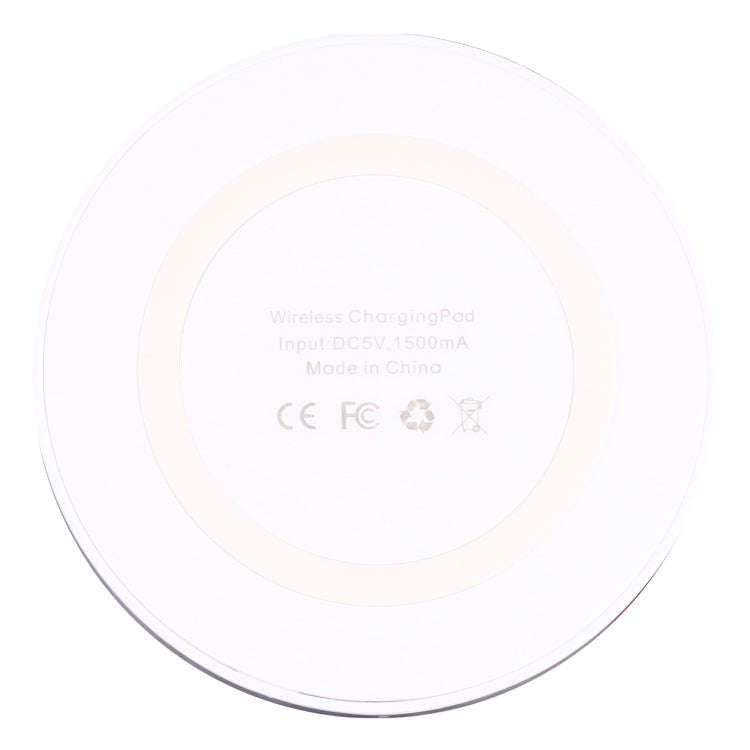 5W Universal QI Standard Round Wireless Charging Pad(White)