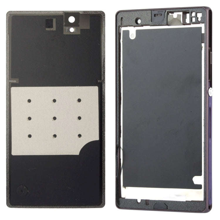 Middle Board + Battery Back Cover for Sony L36H (Purple)