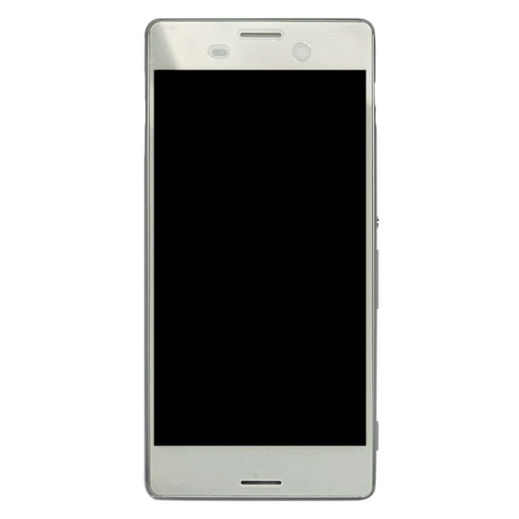 LCD Screen Digitizer Full Assembly with Frame for Sony Xperia M4 Aqua(White)