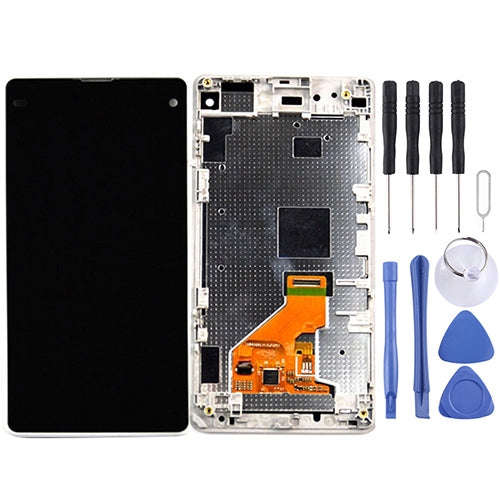 LCD Display + Touch Panel with Frame  for Sony Xperia Z1 Compact(White)
