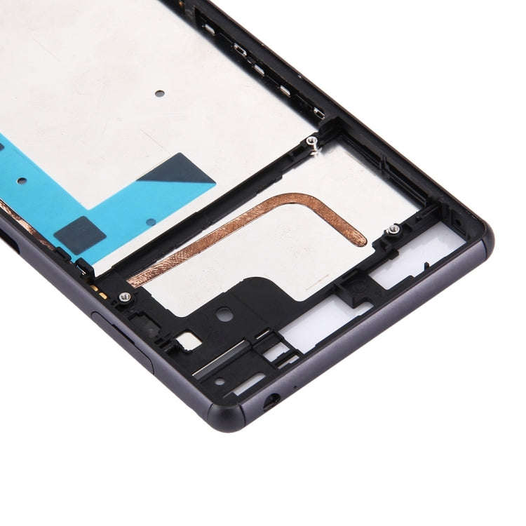 Front Housing LCD Frame Bezel Plate  for Sony Xperia Z3 / L55w / D6603(Black)