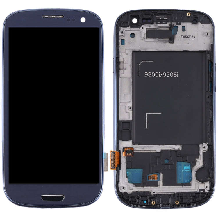 Original Super AMOLED LCD Screen for Samsung Galaxy SIII / i9300 Digitizer Full Assembly with Fra...