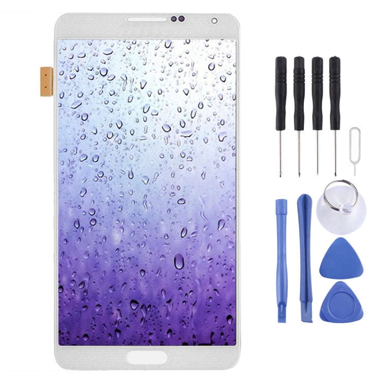 Original Super AMOLED LCD Screen for Galaxy Note III / N90 with Digitizer Full Assembly (White)