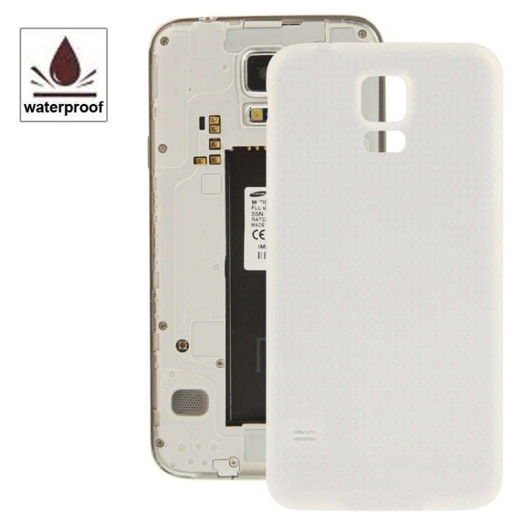 For Galaxy S5 / G900 Original Plastic Material Battery Housing Door Cover with Waterproof Functio...