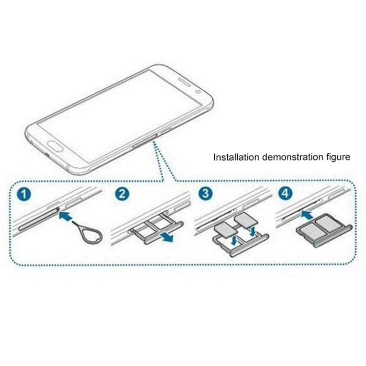 For Galaxy S6 2 SIM Card Tray (Silver)