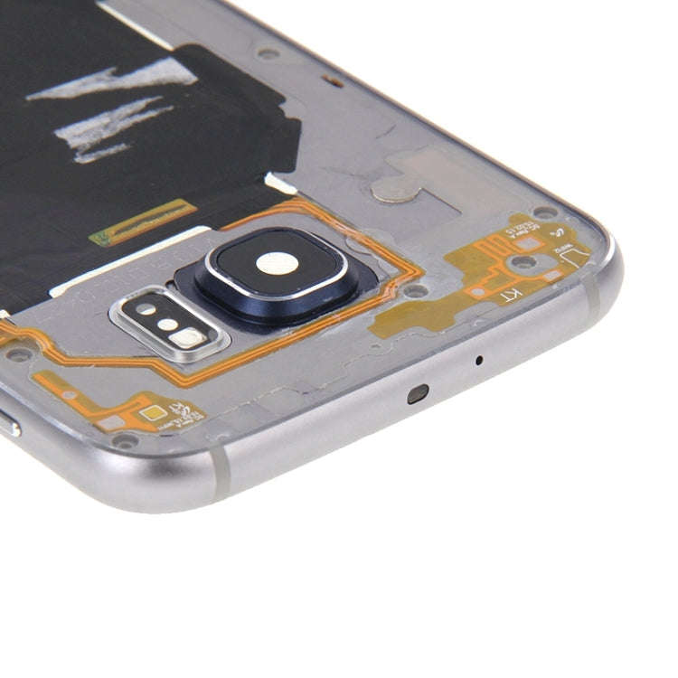 For Galaxy S6 / G920F Back Plate Housing Camera Lens Panel  with Side Keys and Speaker Ringer Buz...
