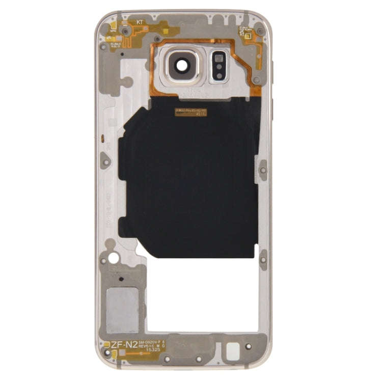 For Galaxy S6 / G920F Back Plate Housing Camera Lens Panel  with Side Keys and Speaker Ringer Buz...