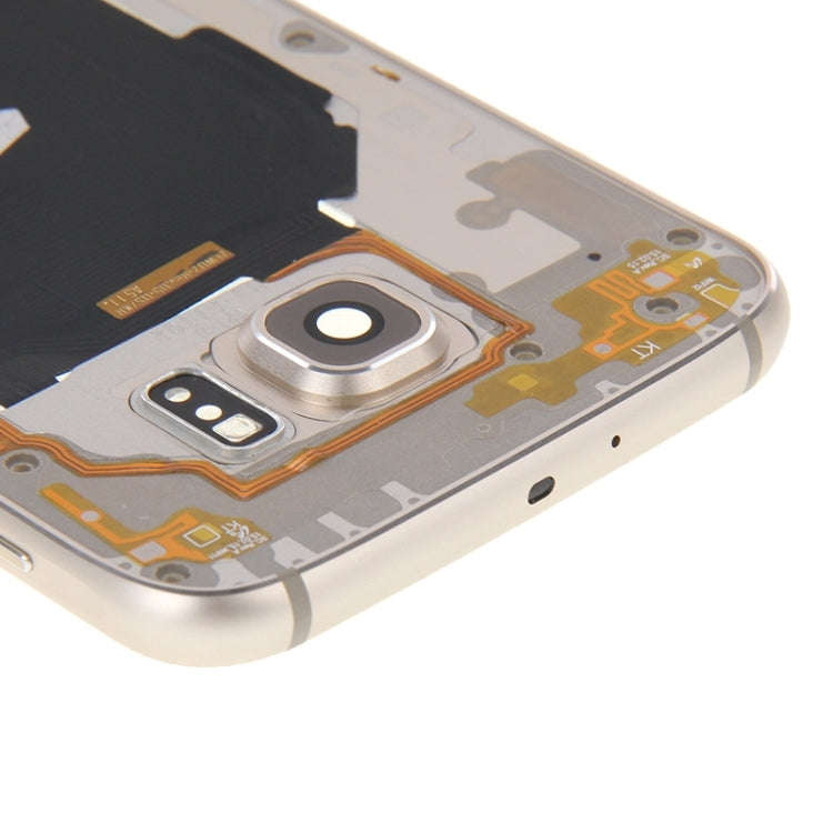 For Galaxy S6 / G920F Back Plate Housing Camera Lens Panel  with Side Keys and Speaker Ringer Buz...