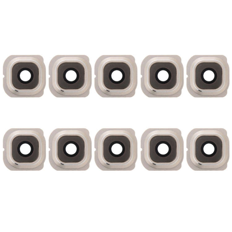 For Galaxy S6 Edge / G925 10pcs Camera Lens Cover with Sticker (Gold)