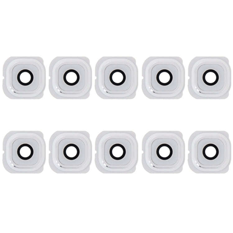 For Galaxy S6 Edge / G925 10pcs Camera Lens Cover with Sticker (White)