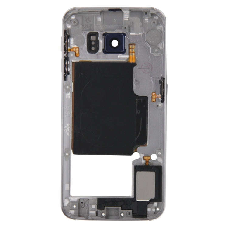 For Galaxy S6 Edge / G925 Back Plate Housing Camera Lens Panel  with Side Keys and Speaker Ringer...
