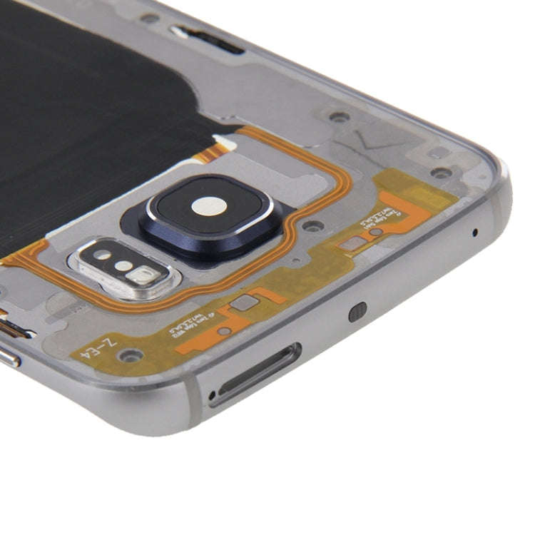 For Galaxy S6 Edge / G925 Back Plate Housing Camera Lens Panel  with Side Keys and Speaker Ringer...
