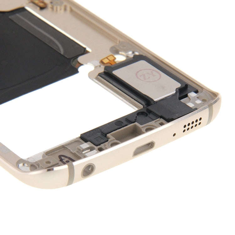 For Galaxy S6 Edge / G925 Back Plate Housing Camera Lens Panel with Side Keys and Speaker Ringer ...
