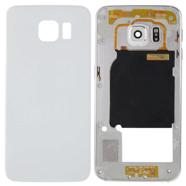 For Galaxy S6 Edge / G925 Full Housing Cover (Back Plate Housing Camera Lens Panel + Battery Back...