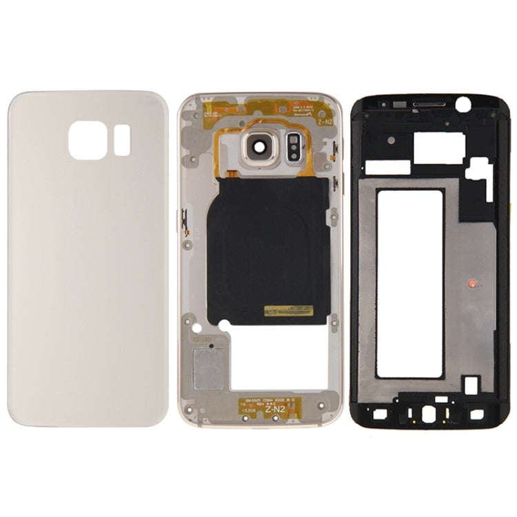 For Galaxy S6 Edge / G925 Full Housing Cover (Front Housing LCD Frame Bezel Plate + Back Plate Ho...