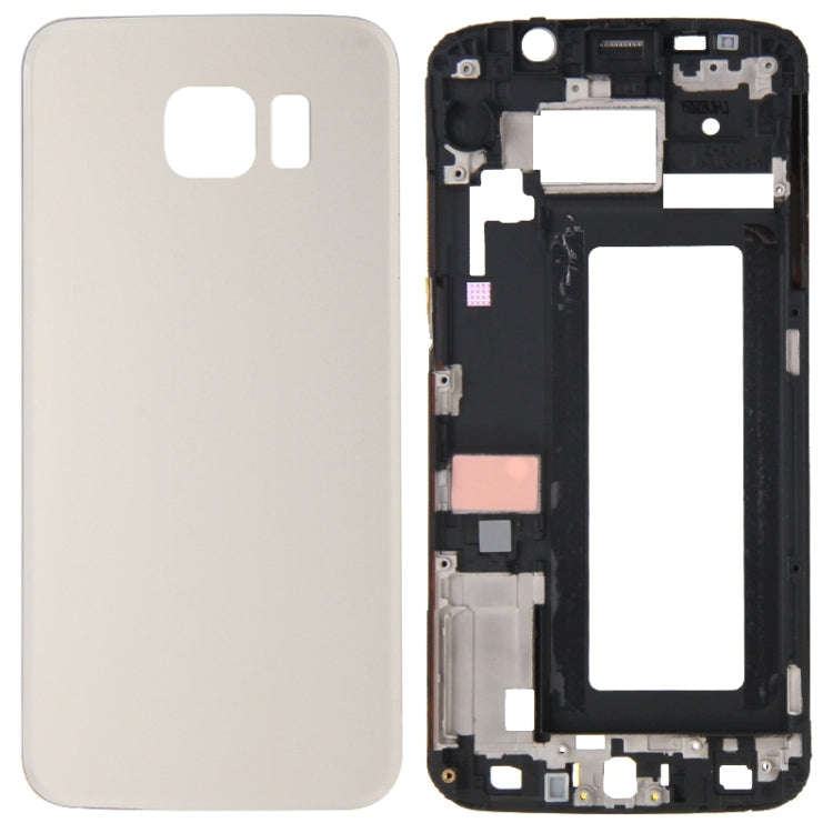 For Galaxy S6 Edge / G925 Full Housing Cover (Front Housing LCD Frame Bezel Plate + Battery Back ...