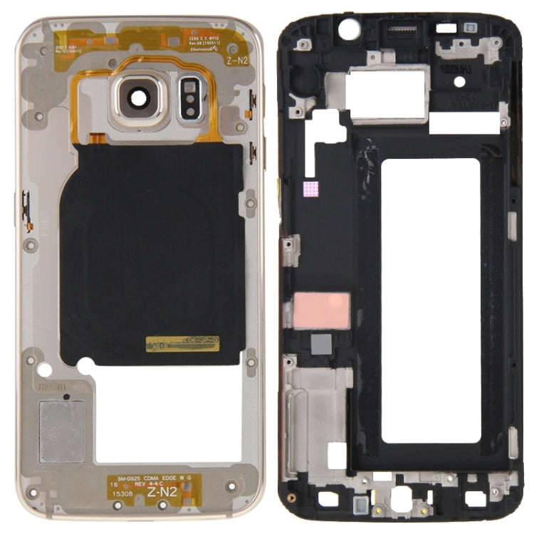 For Galaxy S6 Edge / G925 Full Housing Cover (Front Housing LCD Frame Bezel Plate + Back Plate Ho...