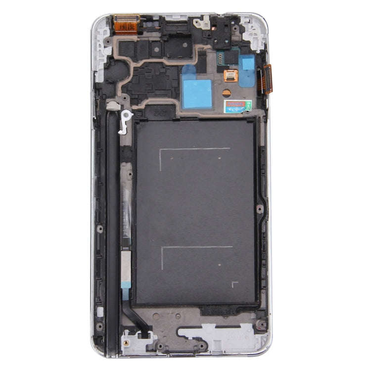 Original LCD Display + Touch Panel with Frame for Galaxy Note III / N900A / N900T(White)