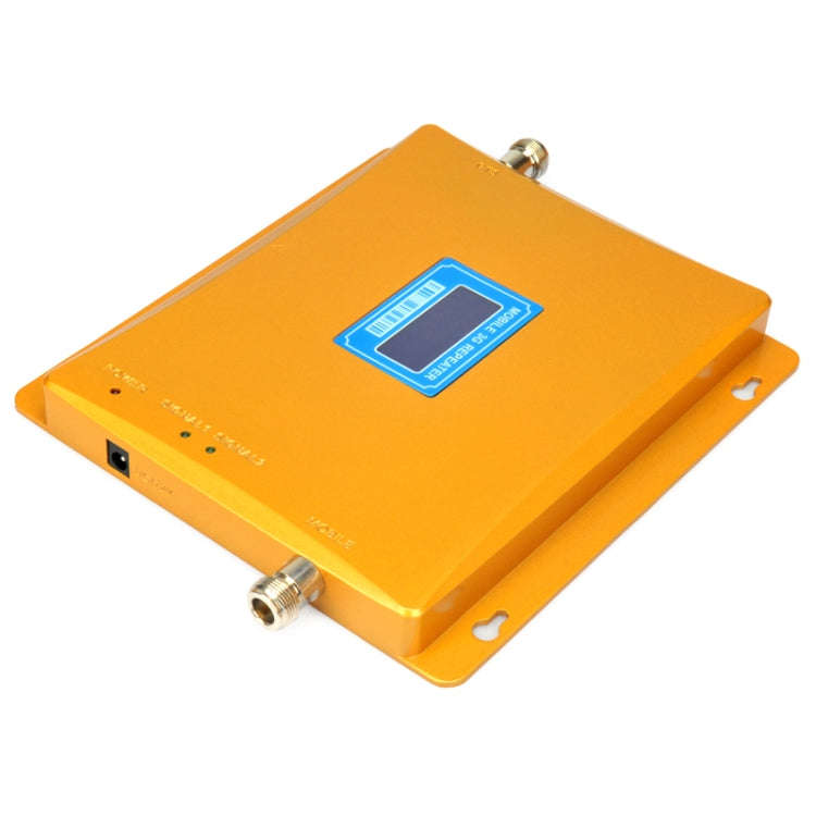 Mobile LED WCDMA 2100MHz & GSM 900MHz Signal Booster / Signal Repeater with Sucker Antenna(Gold)