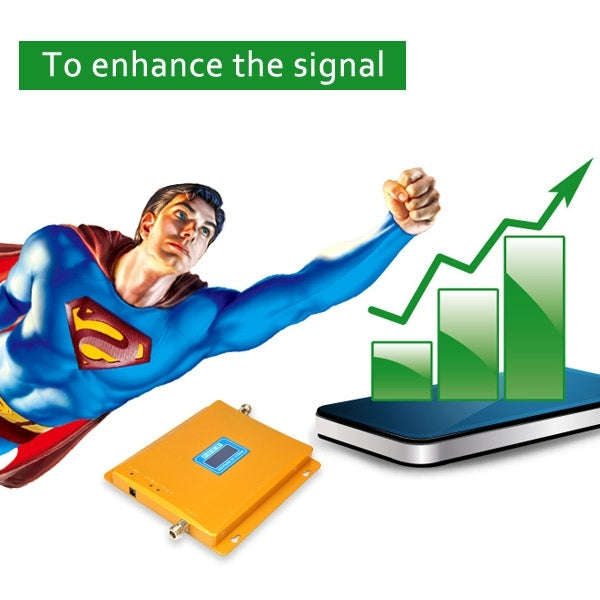 WCDMA 2100MHz Mobile Phone Signal Booster / LCD Signal Repeater with Sucker Antenna
