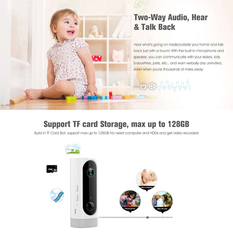 A1 WiFi Wireless 720P IP Camera, Support Night Vision / Motion Detection / PIR Motion Sensor, Two...