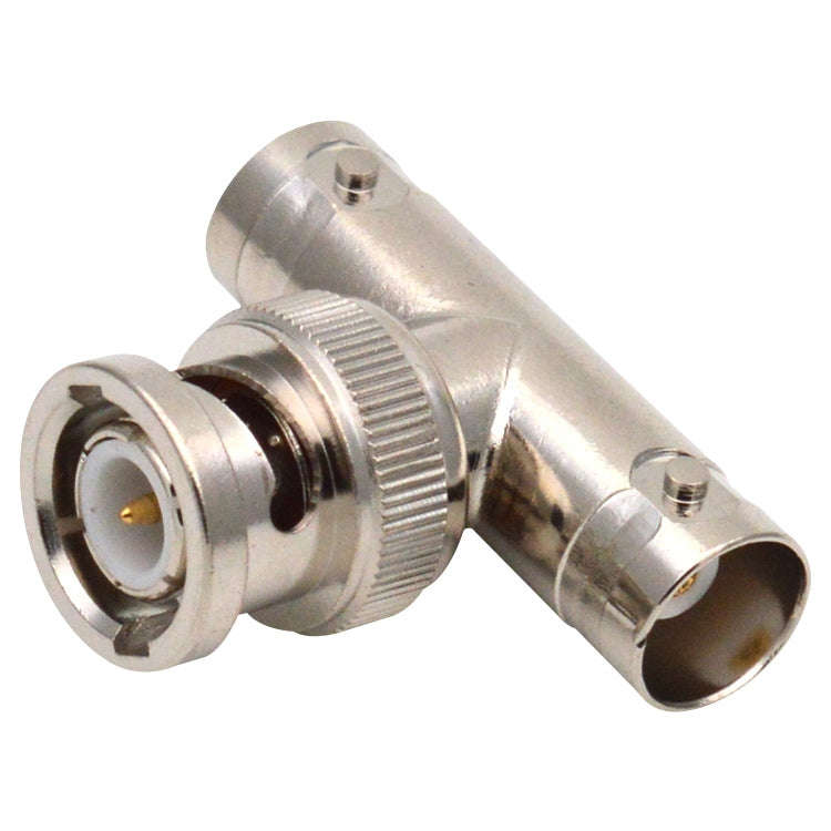 T-Type BNC Plug To 2 BNC Jack Connector