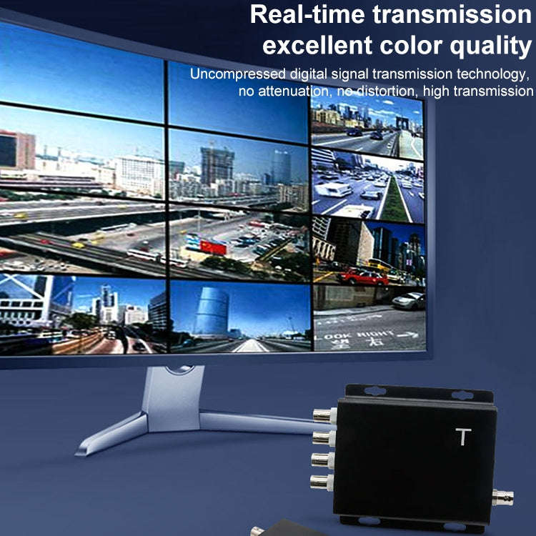 4 Channel Video Multiplexer Transmitter and Receiver(Black)