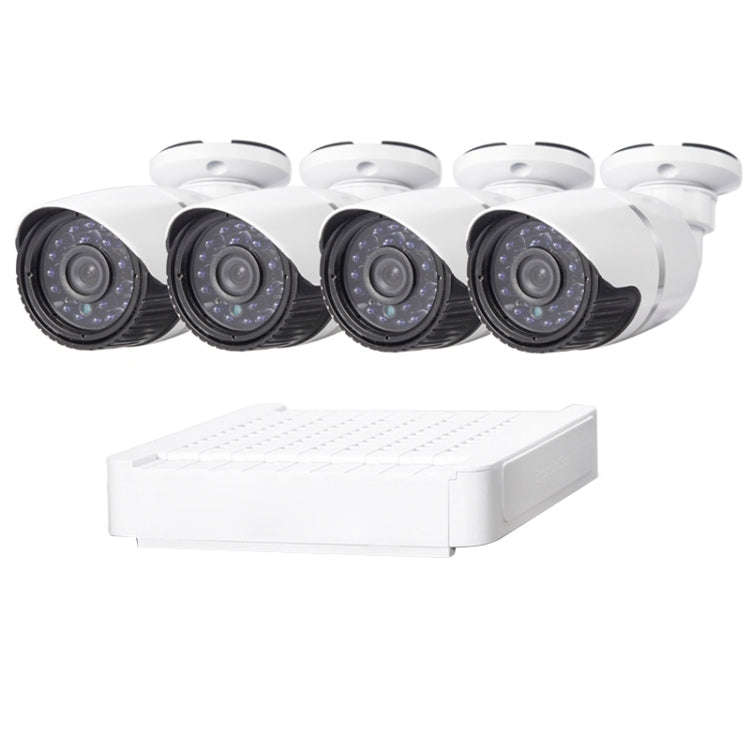 N4B-Mini/L 4 Ch 720P 1.0 Mega Pixel IP Camera NVR Kit, Support Night Vision / Motion Detection, I...
