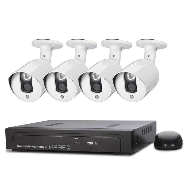 N4B3Poe 4Ch 720P P2P ONVIF 1.0 Mega Pixel IP Camera NVR Kit, Support Night Vision / Motion Detect...