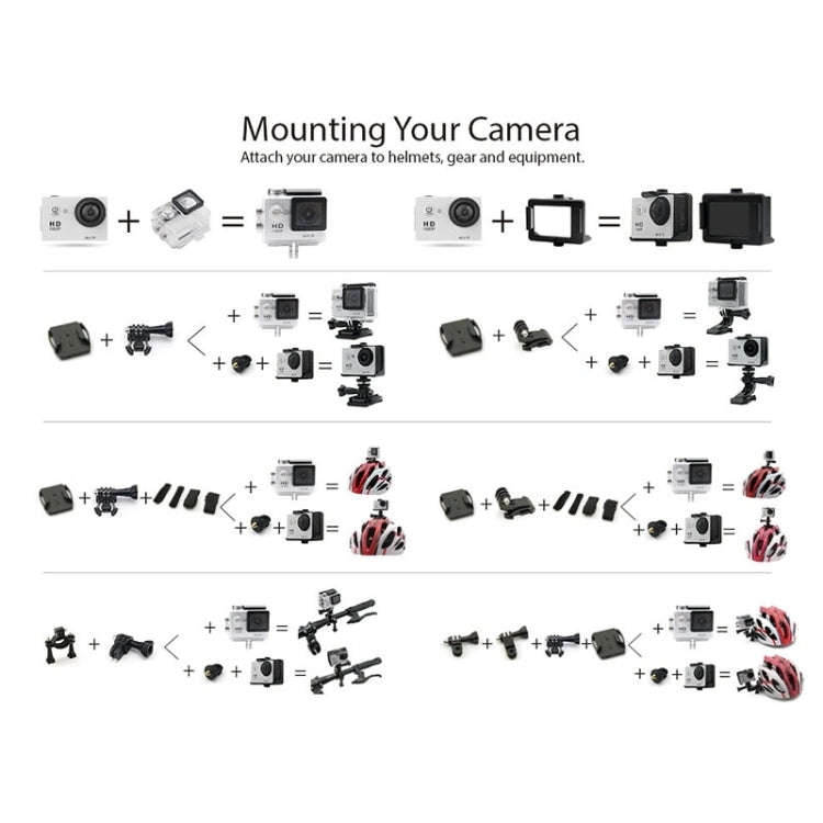 H9 4K Ultra HD1080P 12MP 2 inch LCD Screen WiFi Sports Camera, 170 Degrees Wide Angle Lens, 30m W...