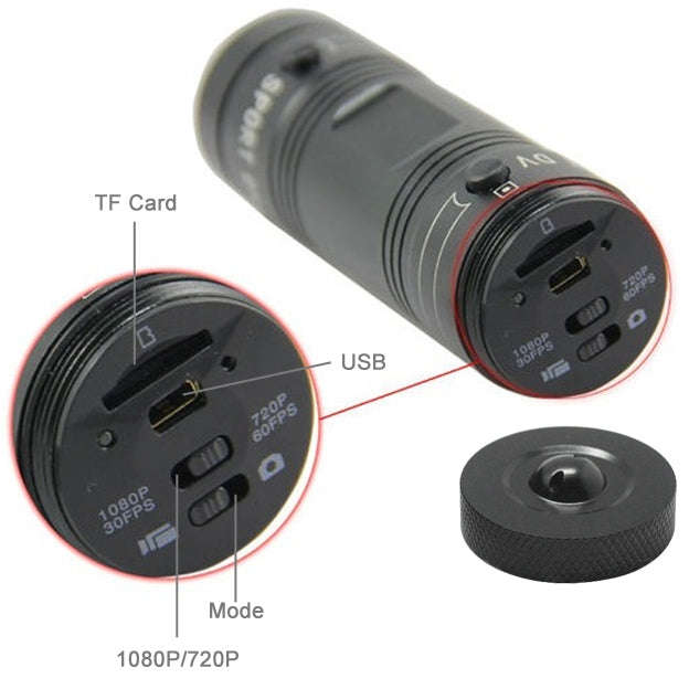 F9 Full HD 1080P Action Helmet Camera / Sports Camera / Bicycle Camera, Support TF Card, 120 Degr...