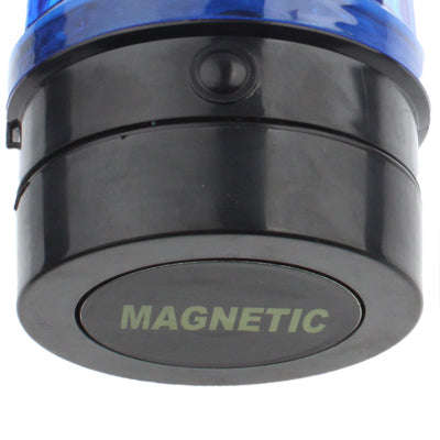 6-LED Flash Strobe Warning Light for Auto Car with Strong Magnetic Base (Blue + Black)