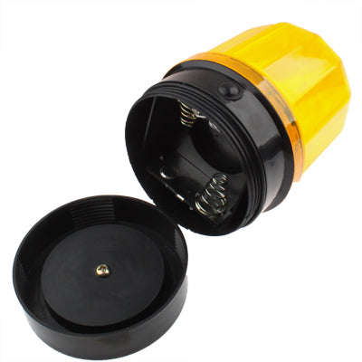 6-LED Flash Strobe Warning Light for Auto Car with Strong Magnetic Base (Yellow + Black)
