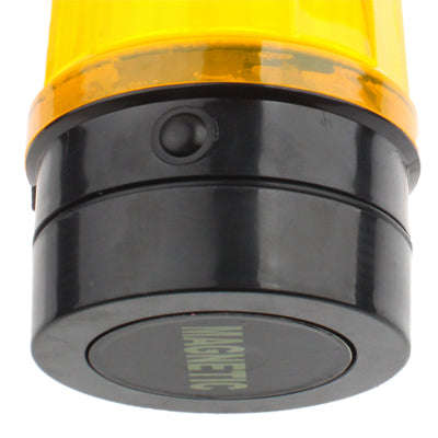 6-LED Flash Strobe Warning Light for Auto Car with Strong Magnetic Base (Yellow + Black)