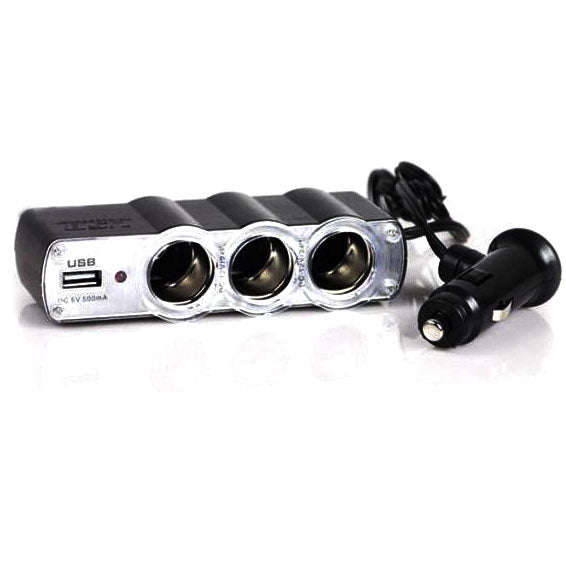 12V / 24V USB Charger Supply & Triple Socket