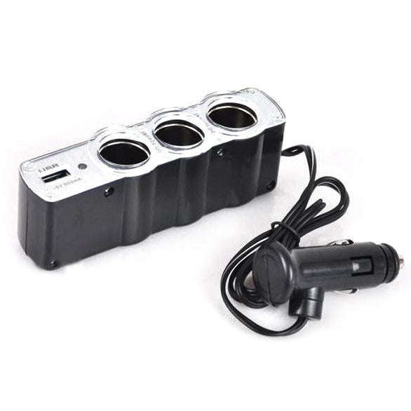 12V / 24V USB Charger Supply & Triple Socket