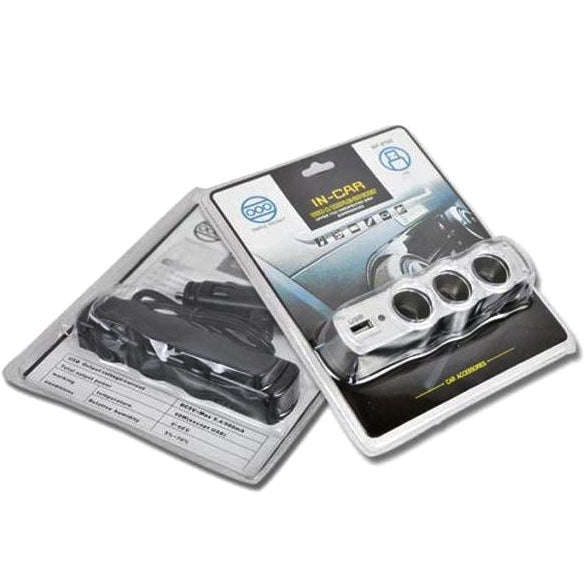 12V / 24V USB Charger Supply & Triple Socket
