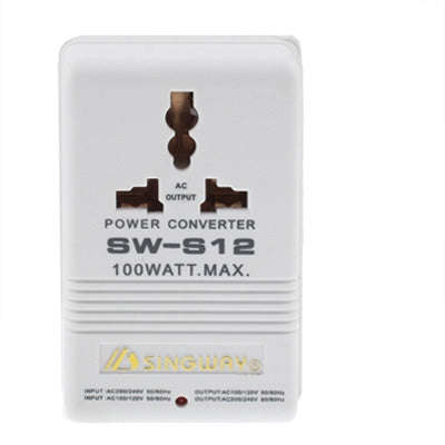 US Plug Adapter,100W Power Converter AC117V to AC230V(White)