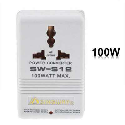 US Plug Adapter,100W Power Converter AC117V to AC230V(White)