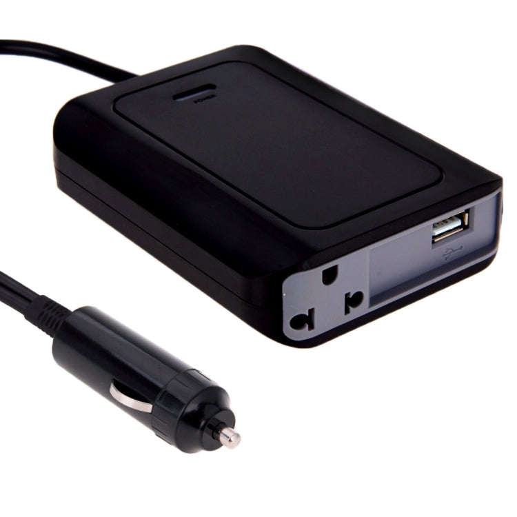 DY-200N, 200W DC 12V to AC Car Power Inverter with 500mA USB Port & EU / US Power Socket(Black)