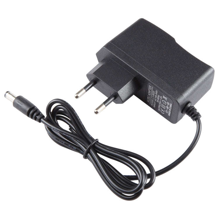 EU Plug AC 100-240V to DC 6V 2A Power Adapter, Tips: 5.5 x 2.1mm, Cable Length: 1.1m(Black)