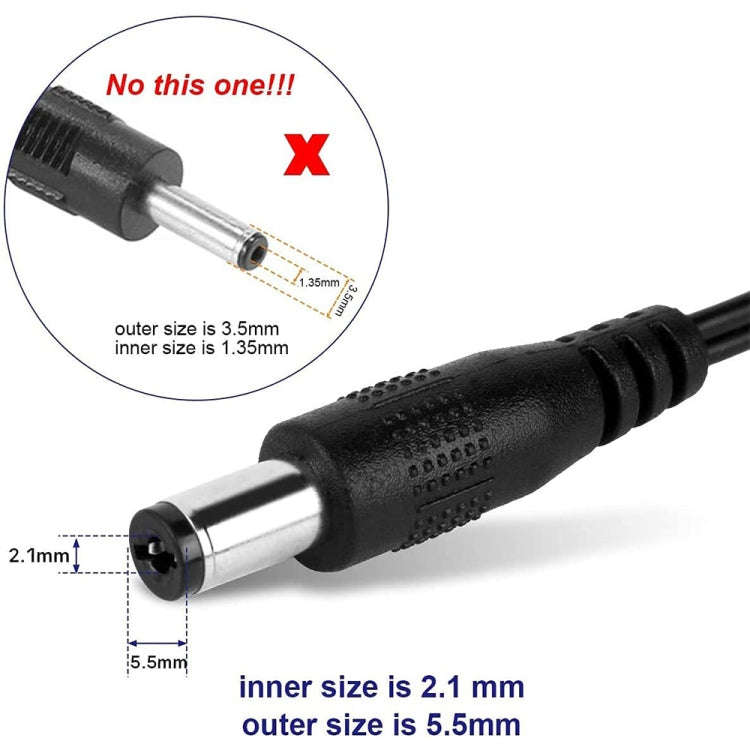 EU Plug AC 100-240V to DC 6V 2A Power Adapter, Tips: 5.5 x 2.1mm, Cable Length: 1.1m(Black)